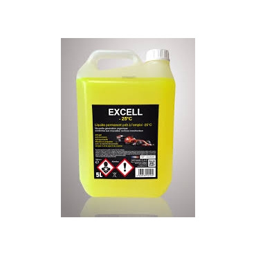 LIQUIDE DE REFROIDISSEMENT 5 LITRES - 25 C UNIVERSEL STANDARD JAUNE
